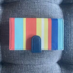 Multicolor three page wallet